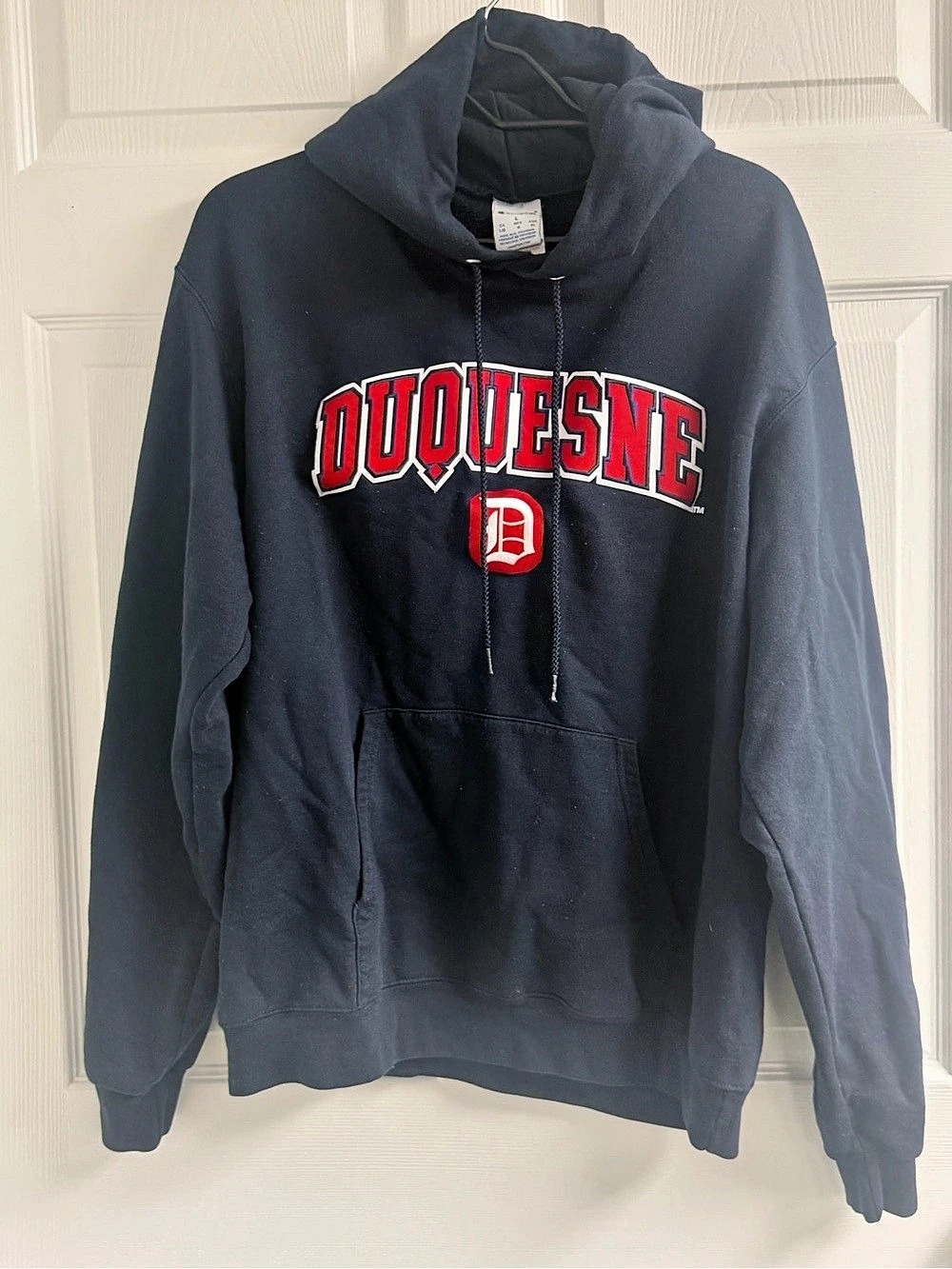 Champion Duquesne University Dukes Hoodie Black & Red Large